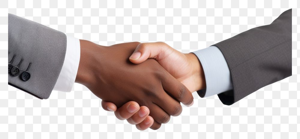 PNG  Business handshake white background agreement greeting. AI generated Image by rawpixel.