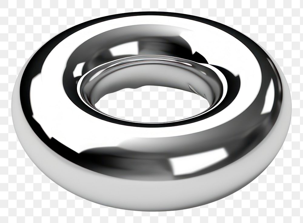 PNG  Pool ring silver white background platinum. AI generated Image by rawpixel.