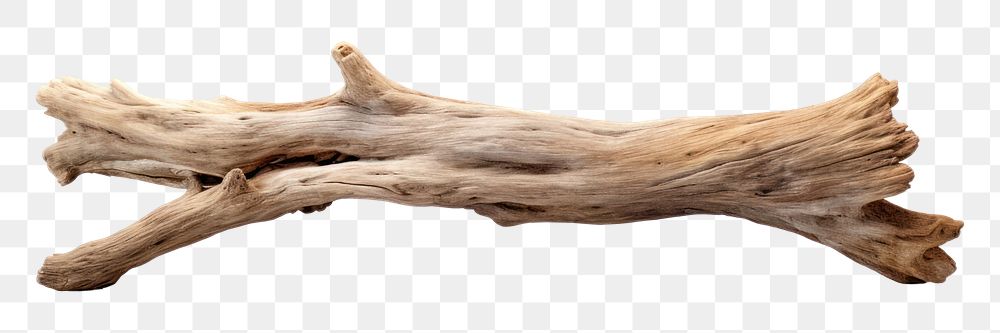 PNG Driftwood plank white background branch timber. AI generated Image by rawpixel.