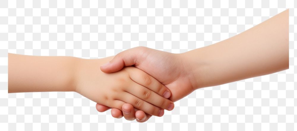 PNG  Handshake handshake white background togetherness. AI generated Image by rawpixel.