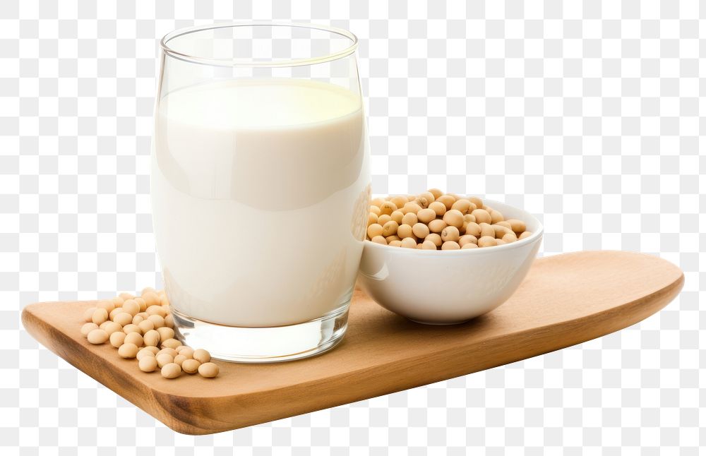 PNG Soymilk withe soybeans food white background refreshment. AI generated Image by rawpixel.