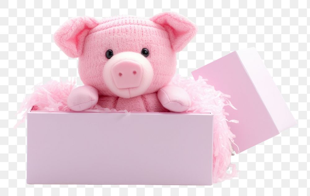 PNG Gift toy box pig. AI generated Image by rawpixel.
