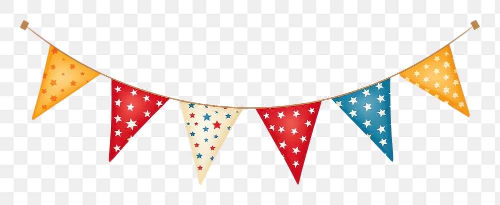 PNG New year bunting clothesline celebration patriotism. AI generated Image by rawpixel.