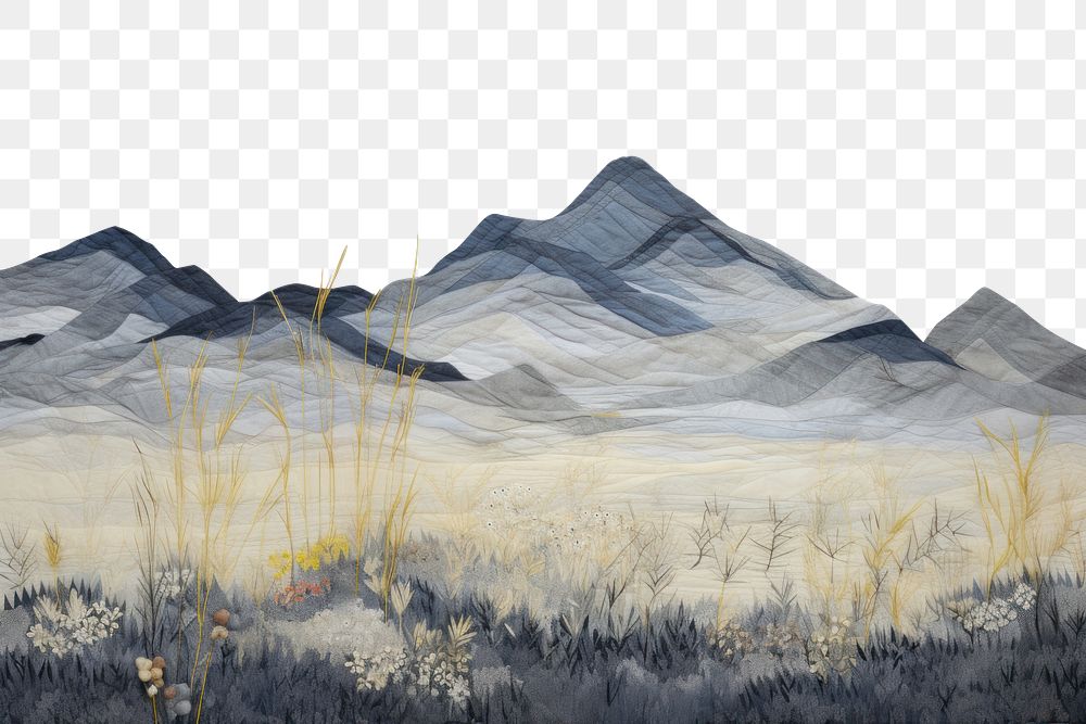 PNG Winter mountain landscape outdoors painting. AI generated Image by rawpixel.