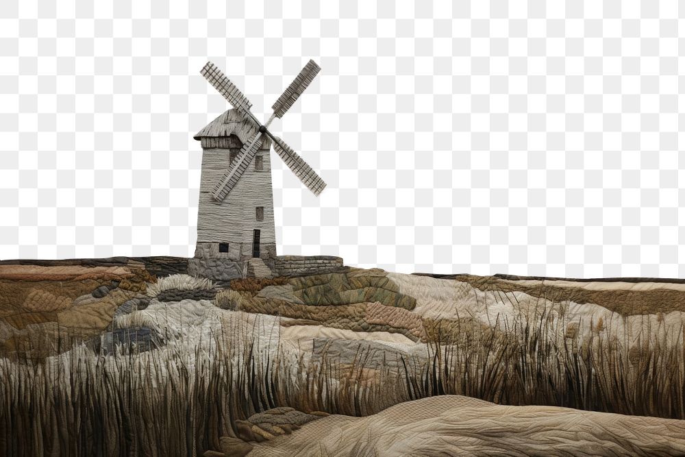 PNG Windmill landscape outdoors architecture. AI generated Image by rawpixel.