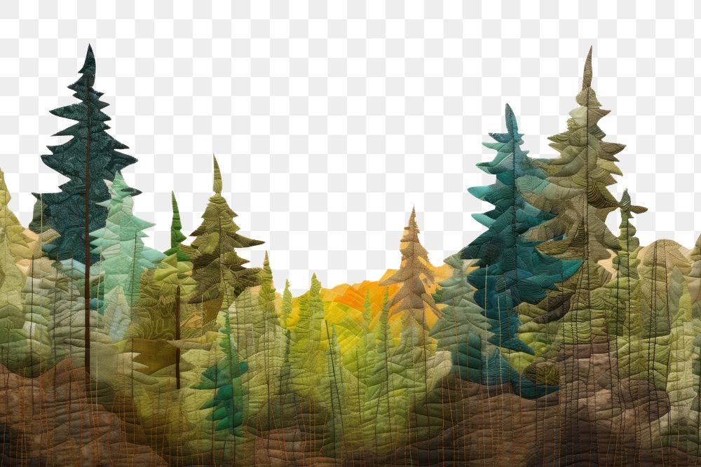 PNG Simple colorful forest land landscape outdoors. AI generated Image by rawpixel.