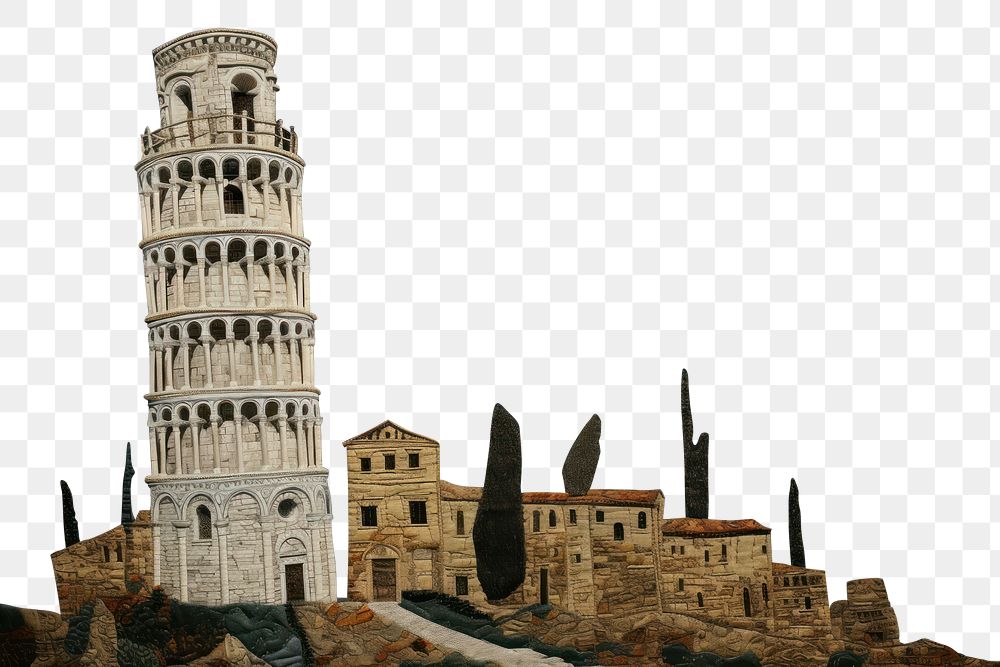 PNG Simple Pisa tower architecture building landmark