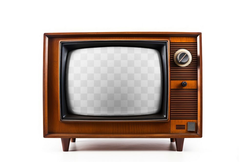 Vintage television screen png mockup, transparent design