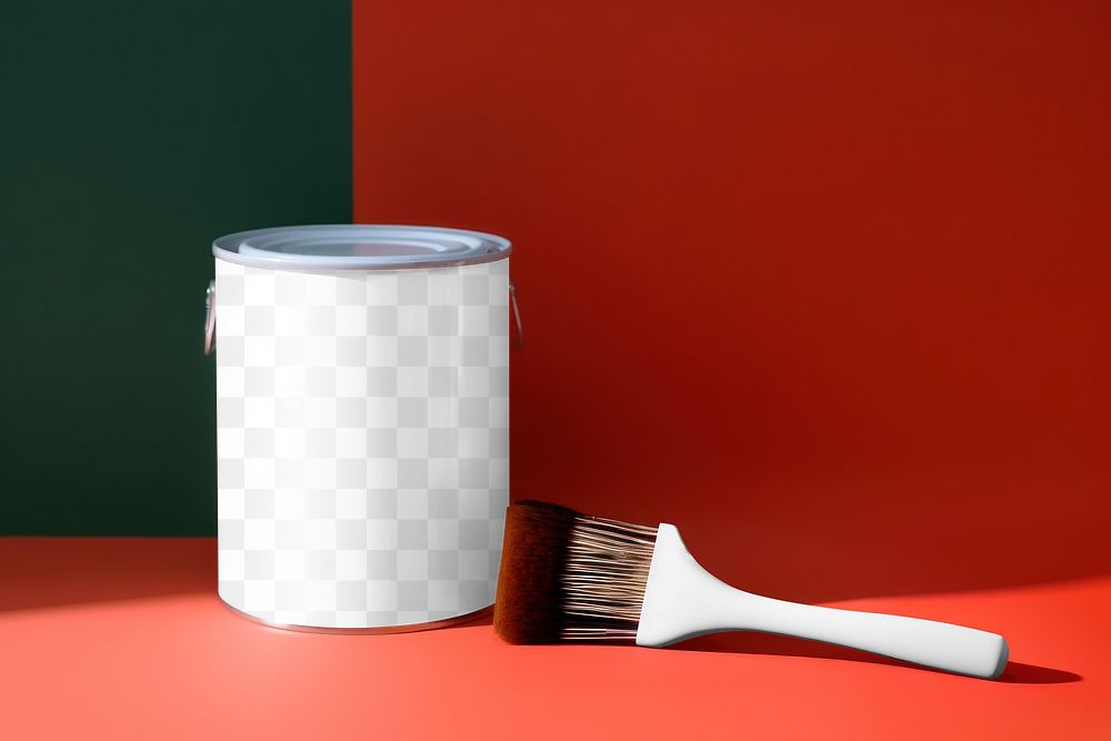 Paint bucket png mockup, transparent design