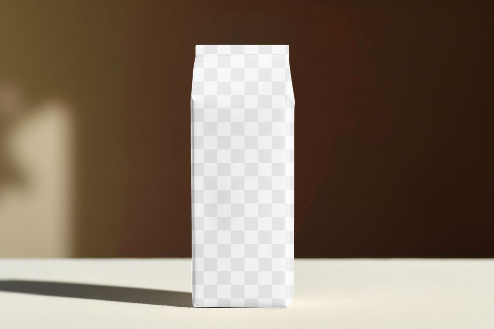 Milk carton png mockup, transparent design