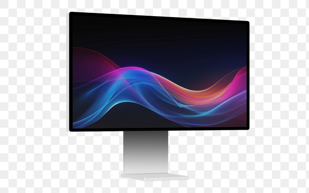 Computer screen with color  wallpaper
