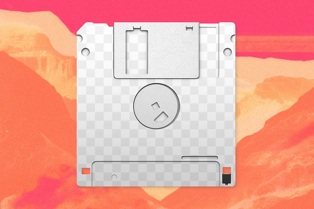 Floppy disk png transparent mockup