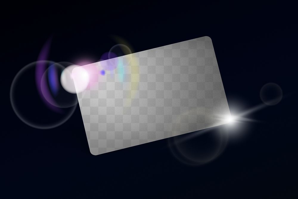 Platinum credit card png mockup, transparent design