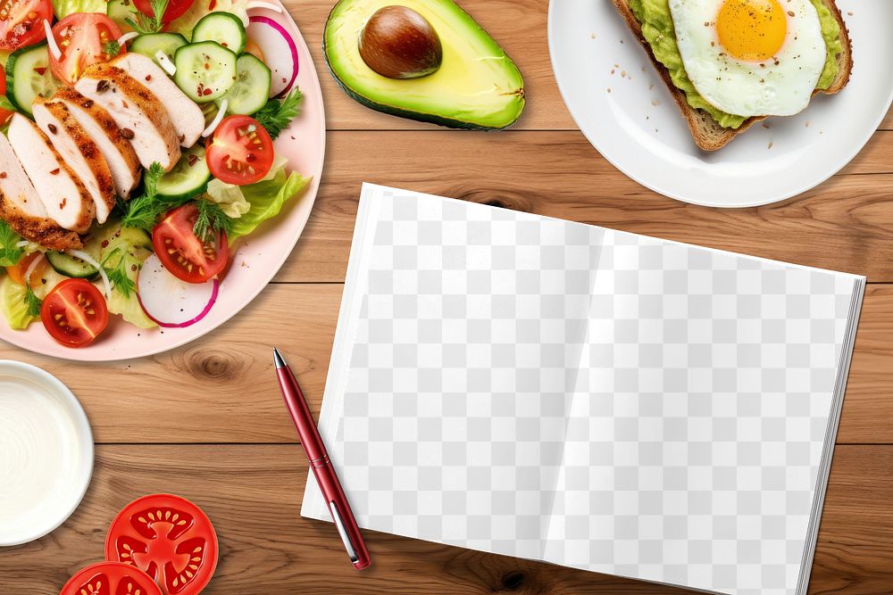 Cooking recipe png, transparent mockup