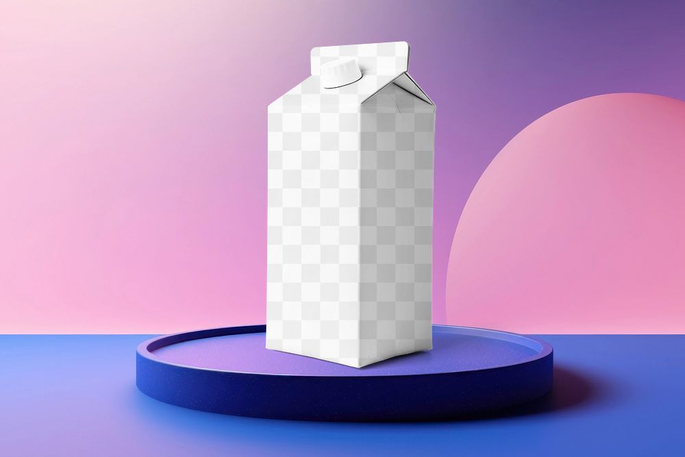Milk carton png, transparent background