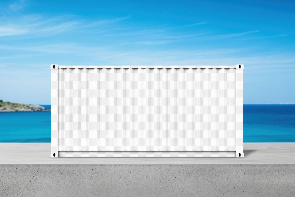 Shipping container png, transparent background