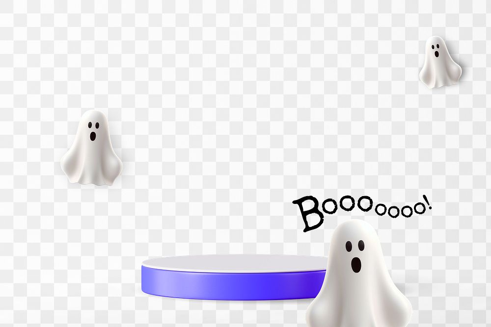 PNG halloween product stand mockup, transparent background