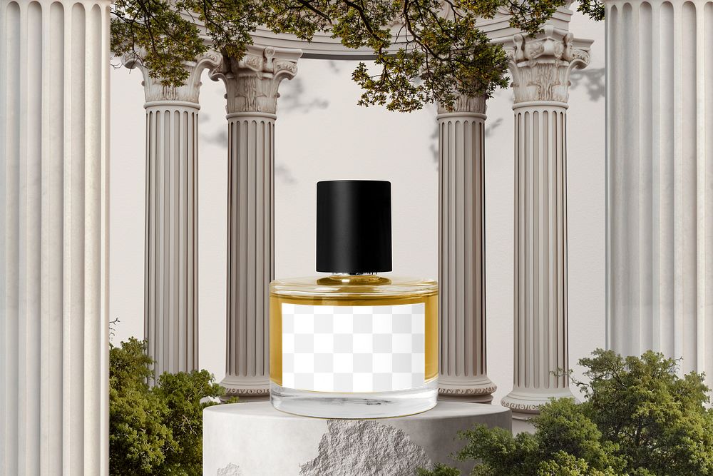 Perfume bottle png, transparent background