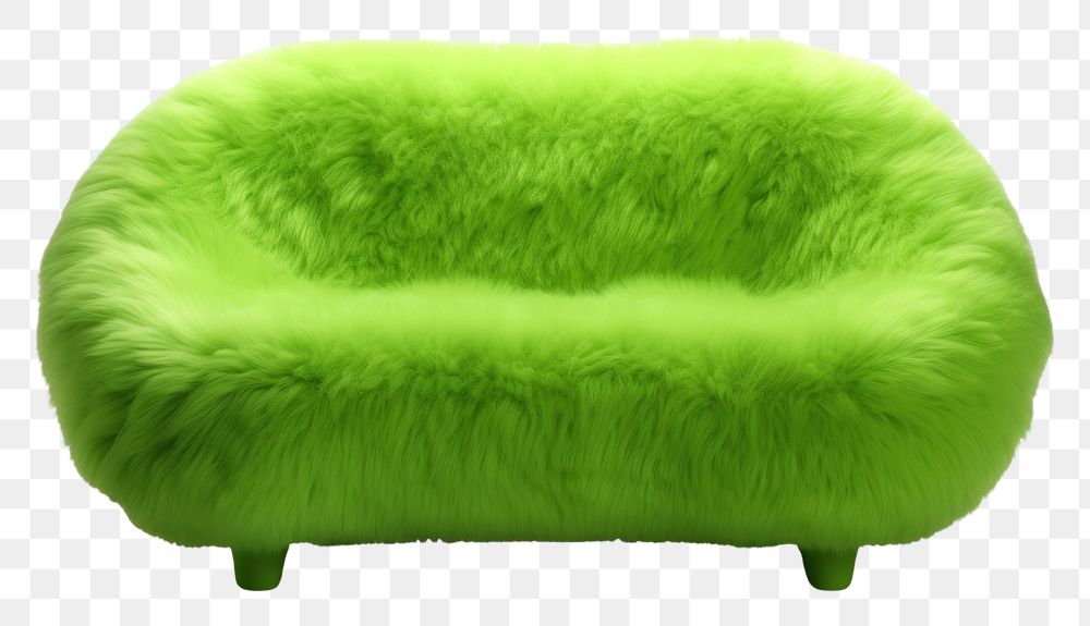 PNG  Sofa furniture green white background. AI generated Image by rawpixel.