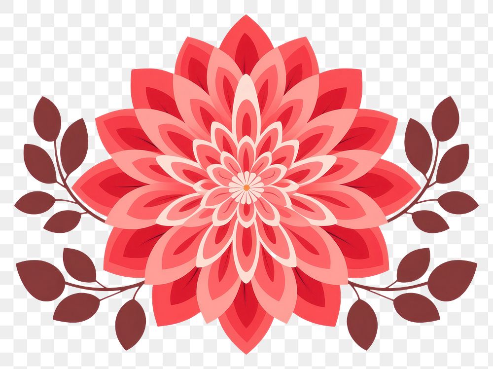PNG Dahlia graphics pattern flower. AI generated Image by rawpixel.