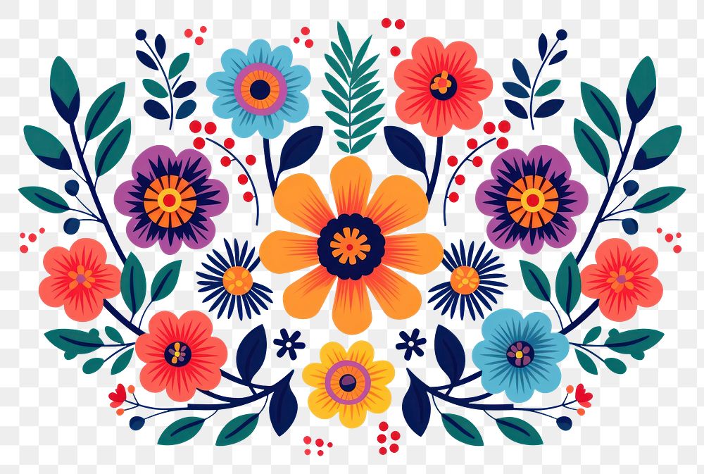 PNG Flowers graphics pattern plant. AI generated Image by rawpixel.
