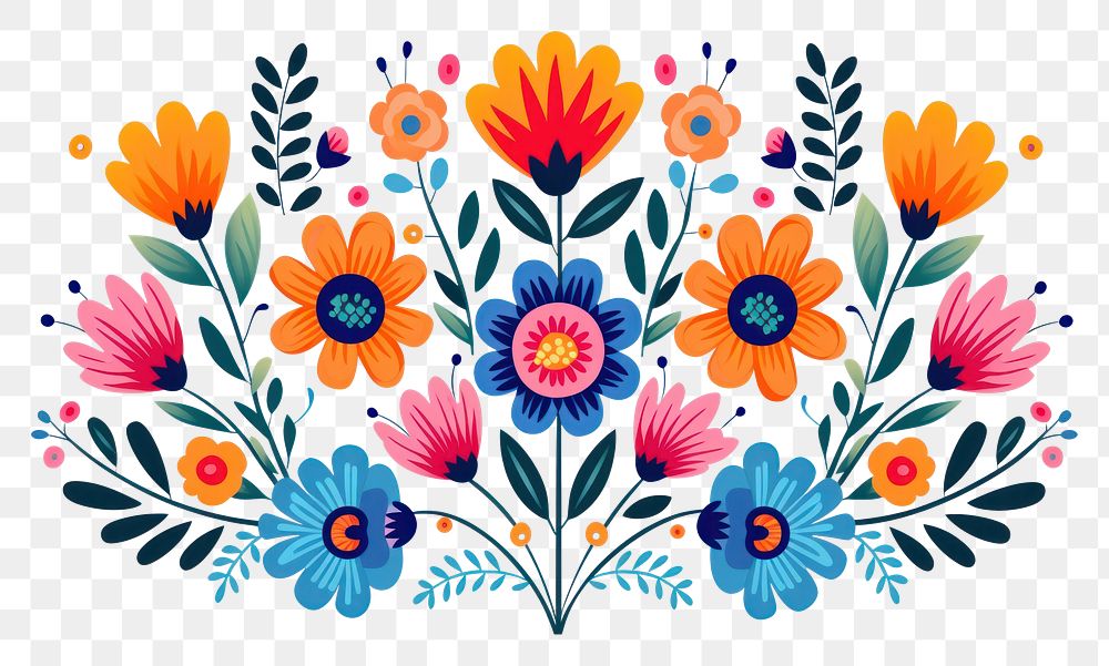 PNG Flowers graphics pattern plant. AI generated Image by rawpixel.