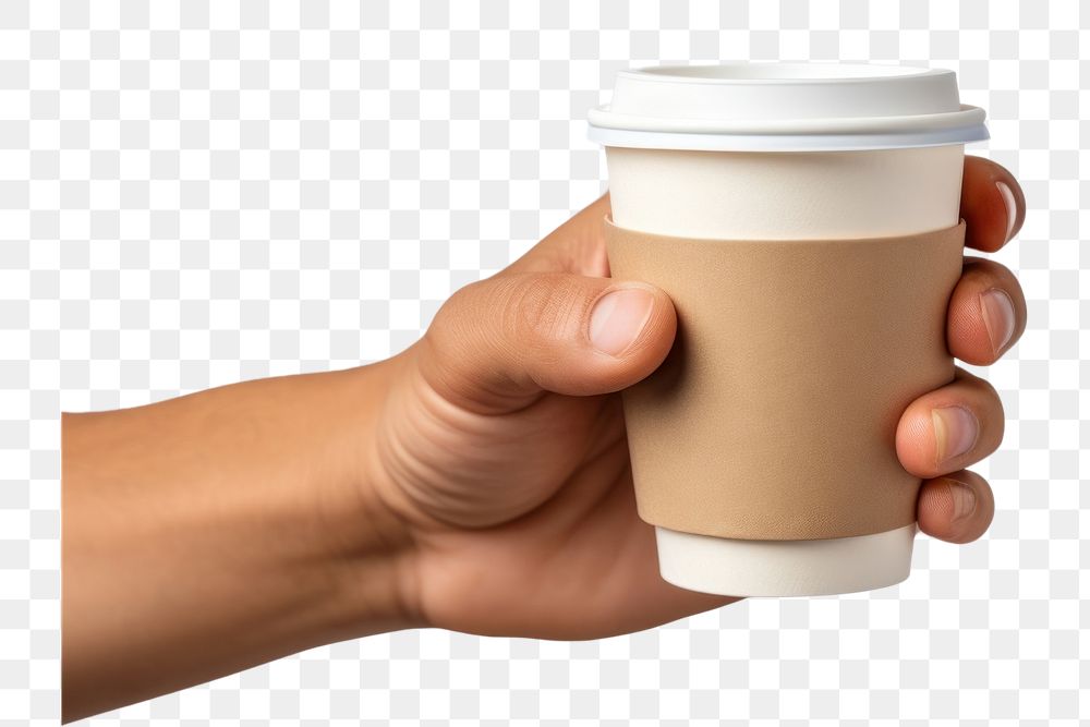 PNG  Cappuccino hand cappuccino holding. AI generated Image by rawpixel.
