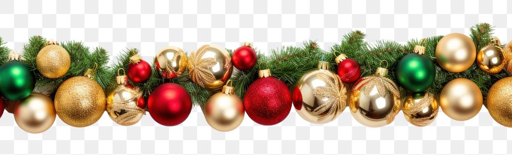 PNG Christmas Garland Decorationon christmas decoration white background