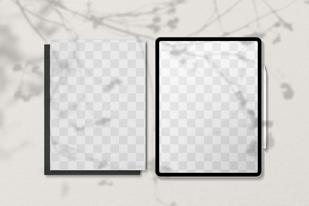 Digital tablet png, transparent mockup