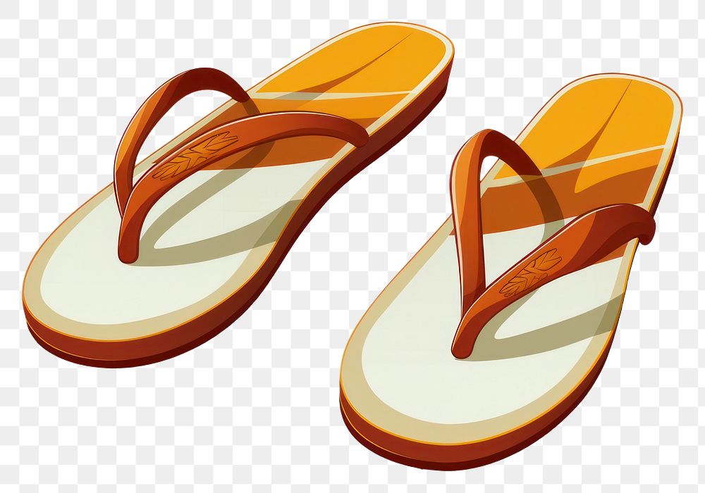 PNG  Flip-Flops flip-flops footwear white background. AI generated Image by rawpixel.