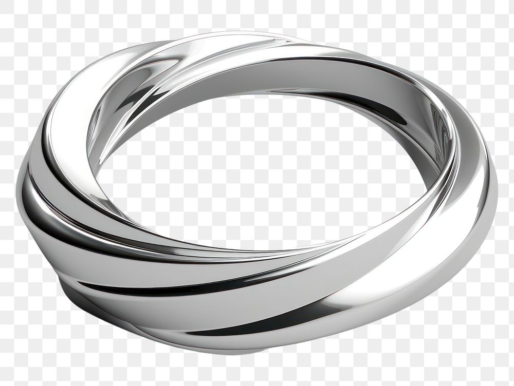 PNG Circle twisted platinum jewelry silver. AI generated Image by rawpixel.