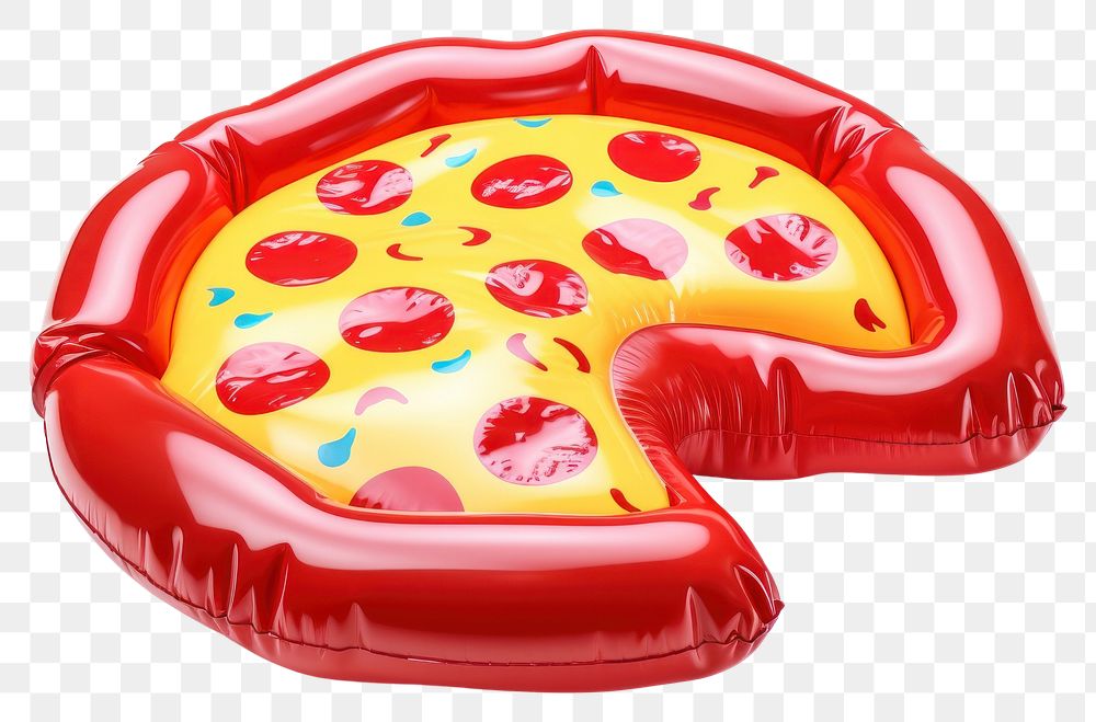 PNG Pizza inflatable white background pepperoni. AI generated Image by rawpixel.
