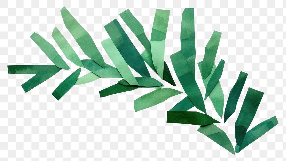 PNG Green plant paper leaf art. AI generated Image by rawpixel.