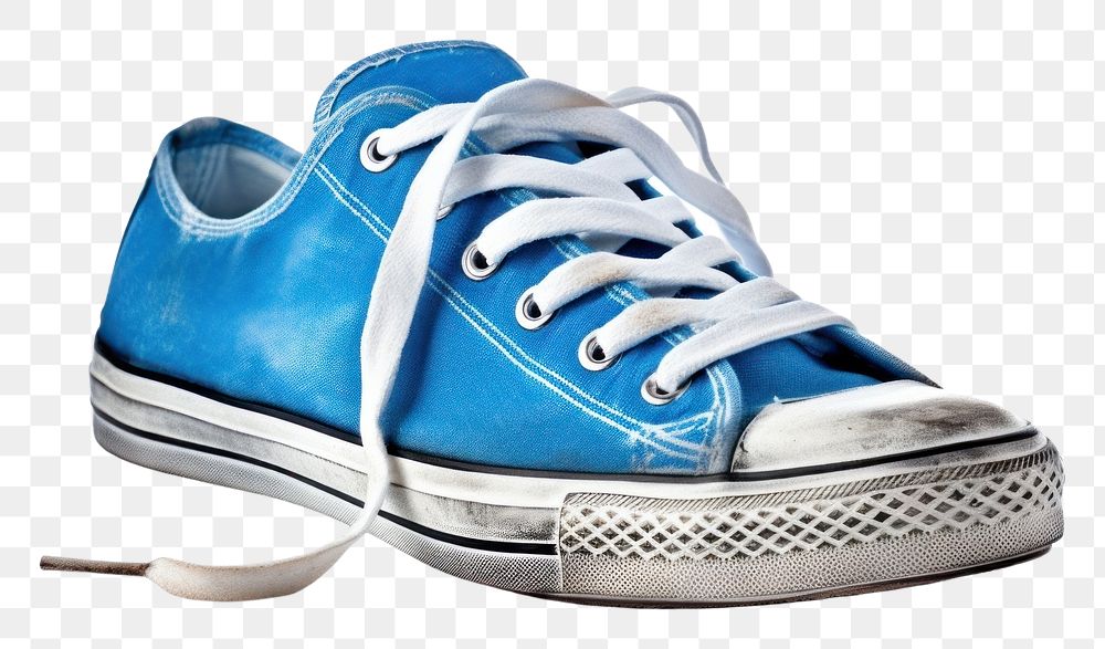 PNG  Blue sneaker footwear white shoe. AI generated Image by rawpixel.