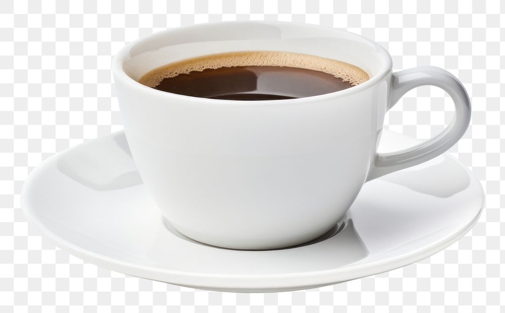 PNG  Clear mug coffee espresso saucer. AI generated Image by rawpixel.