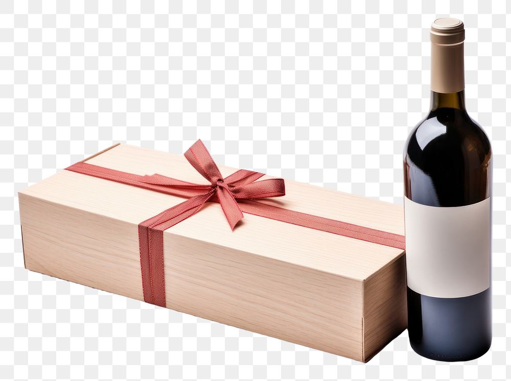 PNG Wine box luxury bottle drink gift. AI generated Image by rawpixel.