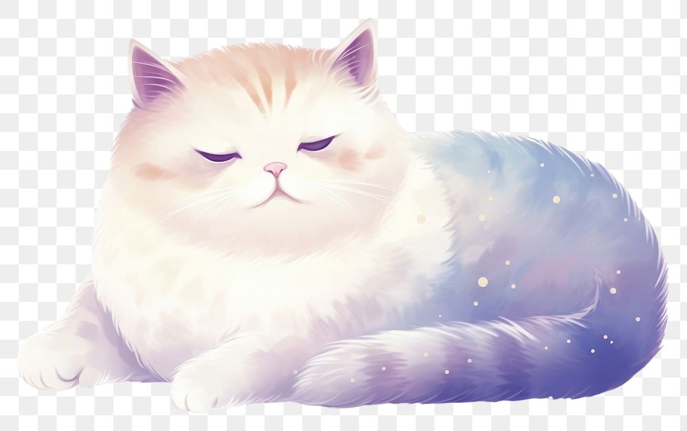 PNG Chubby cat animal mammal pet. AI generated Image by rawpixel.