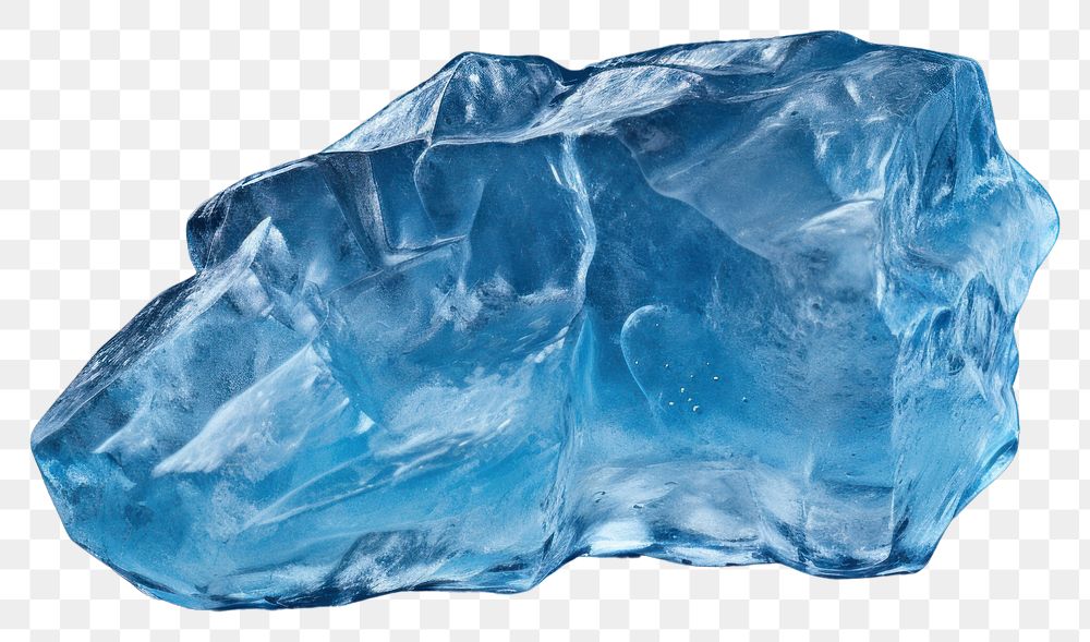 PNG Ice crystal mineral blue. 