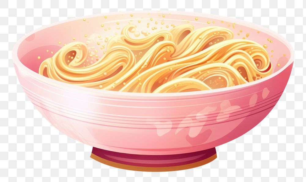 PNG Bowl of chinese noodle spaghetti pasta food. AI generated Image by rawpixel.