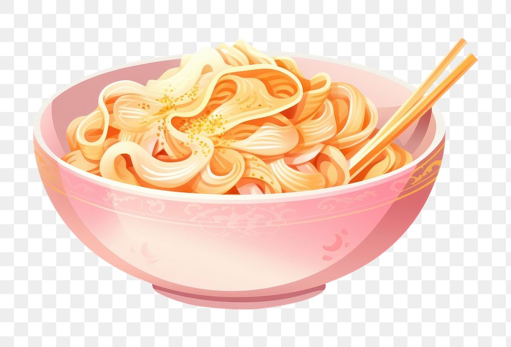 PNG Bowl of chinese noodle pasta food spaghetti. AI generated Image by rawpixel.