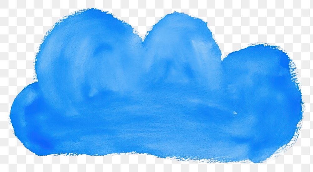 PNG  Blue cloud backgrounds drawing white background. AI generated Image by rawpixel.
