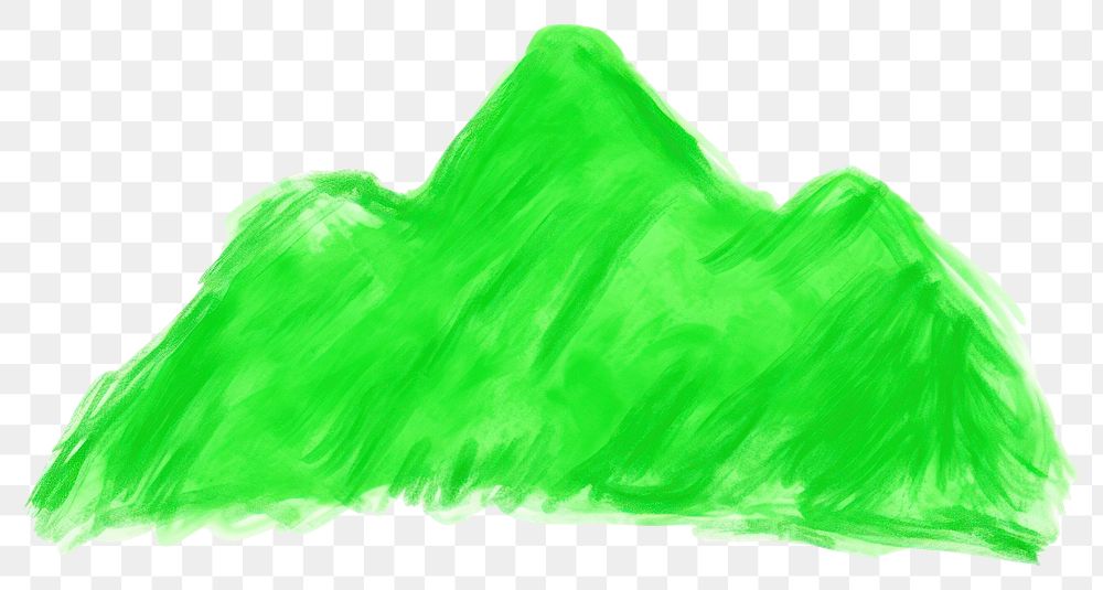 PNG  Green mountain backgrounds drawing white background. AI generated Image by rawpixel.