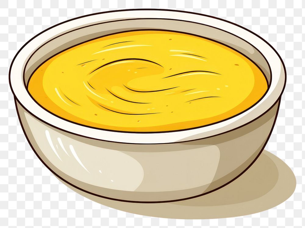 PNG  Mustard bowl food refreshment. AI generated Image by rawpixel.