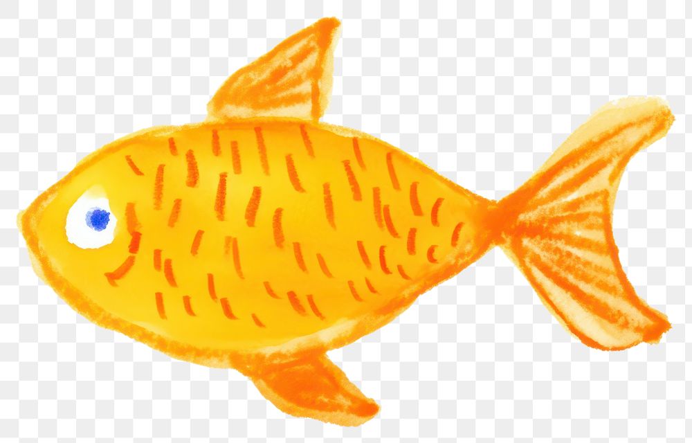 PNG  Fish goldfish drawing animal. AI generated Image by rawpixel.