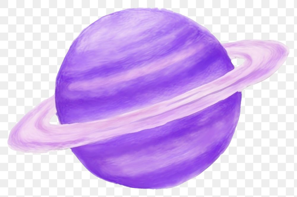 PNG  Saturn drawing planet space. AI generated Image by rawpixel.