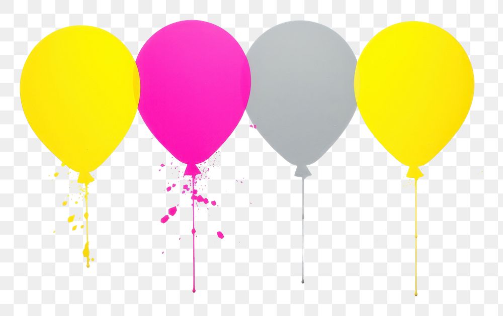 PNG Three balloons white background celebration anniversary. AI generated Image by rawpixel.