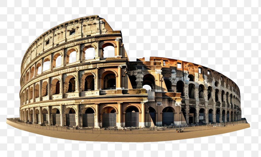 PNG Colosseum amphitheater amphitheatre architecture. AI generated Image by rawpixel.