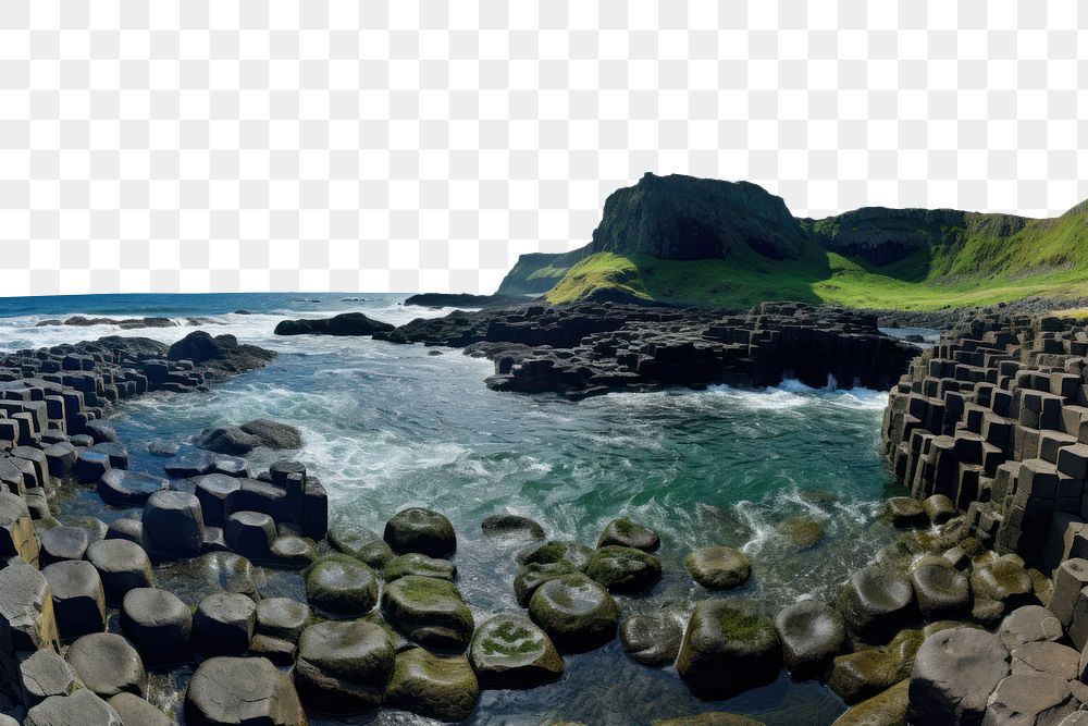 PNG polar panorama photo of *Giant's Causeway* Northern Ireland --ar 3:2