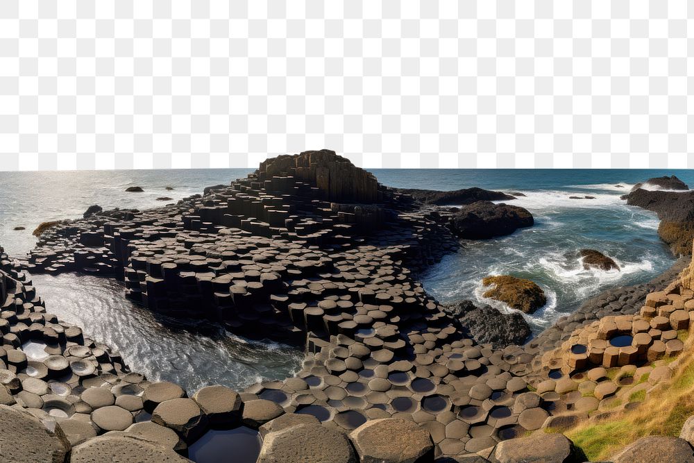 PNG Land giant's causeway architecture tranquility. AI generated Image by rawpixel.