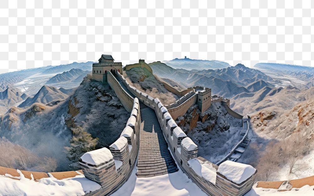 PNG Great Wall of China architecture tranquility landscape. AI generated Image by rawpixel.